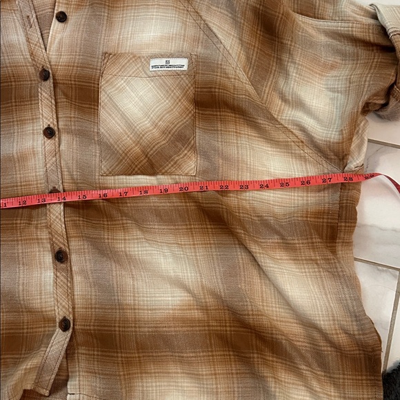 BDG Brown Plaid oversized Button-Up Shirt - Picture 3 of 4